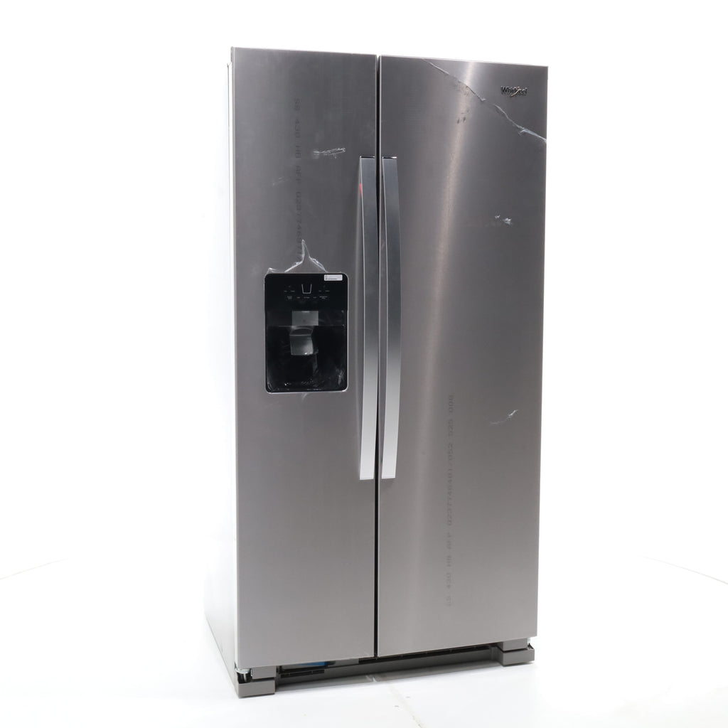 Pictures of Fingerprint-Resistant Stainless Steel Whirlpool 24.5 cu. ft. Side by Side Refrigerator with In Door Ice and Water Dispenser - Open Box - Neu Appliance Outlet - Discount Appliance Outlet in Austin, Tx