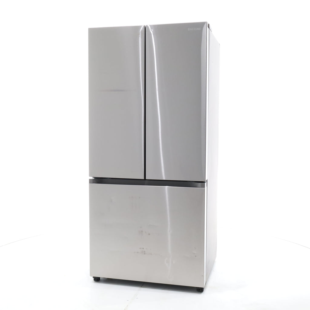 Pictures of 33 in. Wide Fingerprint Resistant Stainless Steel ENERGY STAR Smart Samsung  17.5 cu. Ft. 3 Door French Door Refrigerator with Internal Ice Maker - Scratch & Dent - Moderate - Neu Appliance Outlet - Discount Appliance Outlet in Austin, Tx