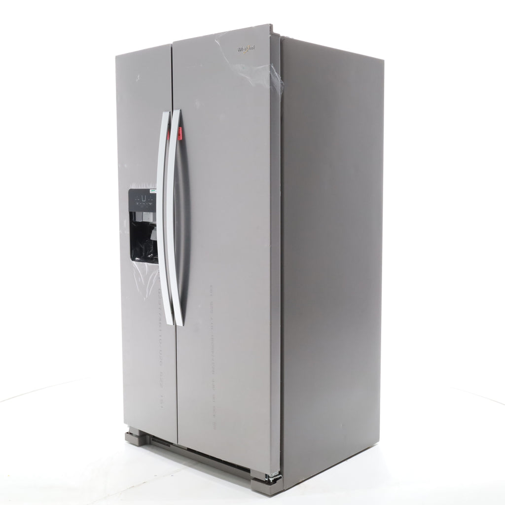 Pictures of Fingerprint-Resistant Stainless Steel Whirlpool 24.5 cu. ft. Side by Side Refrigerator with In Door Ice and Water Dispenser - Scratch & Dent - Minor - Neu Appliance Outlet - Discount Appliance Outlet in Austin, Tx