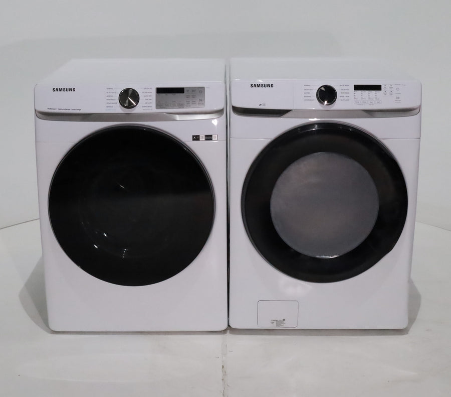 ENERGY STAR Samsung 4.5 cu. ft. Front Load Washer with Vibration Reduction and 7.5 cu. ft. Front Load Gas Dryer with Steam - Scratch & Dent - Moderate