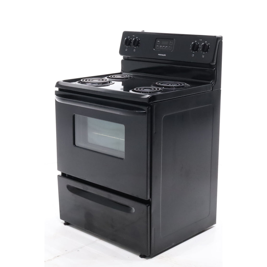 Pictures of Black Frigidaire 4.8 cu. ft. 4 Heating Element Freestanding Electric Range with Even Baking Technology - Certified Refurbished - Neu Appliance Outlet - Discount Appliance Outlet in Austin, Tx