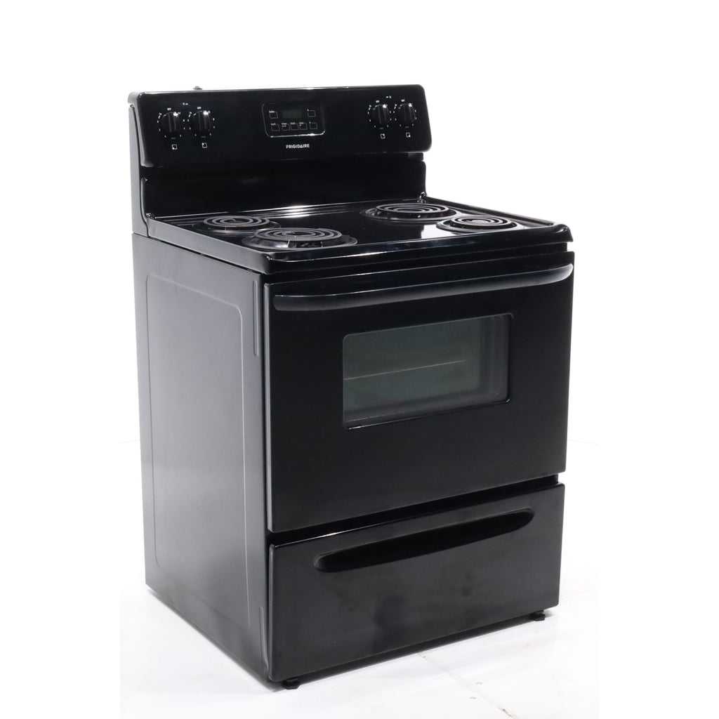 Pictures of Black Frigidaire 4.8 cu. ft. 4 Heating Element Freestanding Electric Range with Even Baking Technology - Certified Refurbished - Neu Appliance Outlet - Discount Appliance Outlet in Austin, Tx