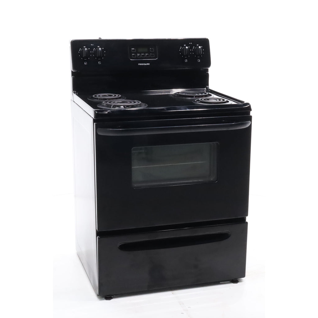 Pictures of Black Frigidaire 4.8 cu. ft. 4 Heating Element Freestanding Electric Range with Even Baking Technology - Certified Refurbished - Neu Appliance Outlet - Discount Appliance Outlet in Austin, Tx