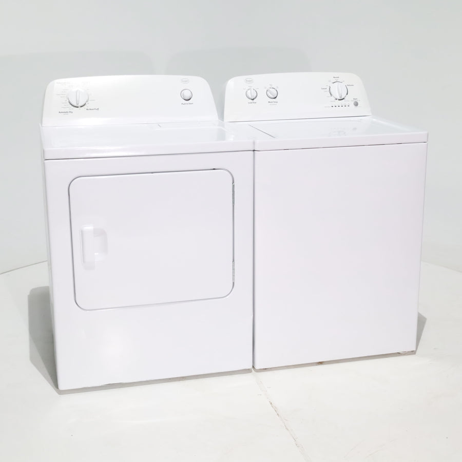 Roper 3.6 cu. ft. Top Load Washing Machine with Status Indicator Lights and 6.5 cu. ft. Electric Dryer with Wrinkle Prevent - Certified Refurbished