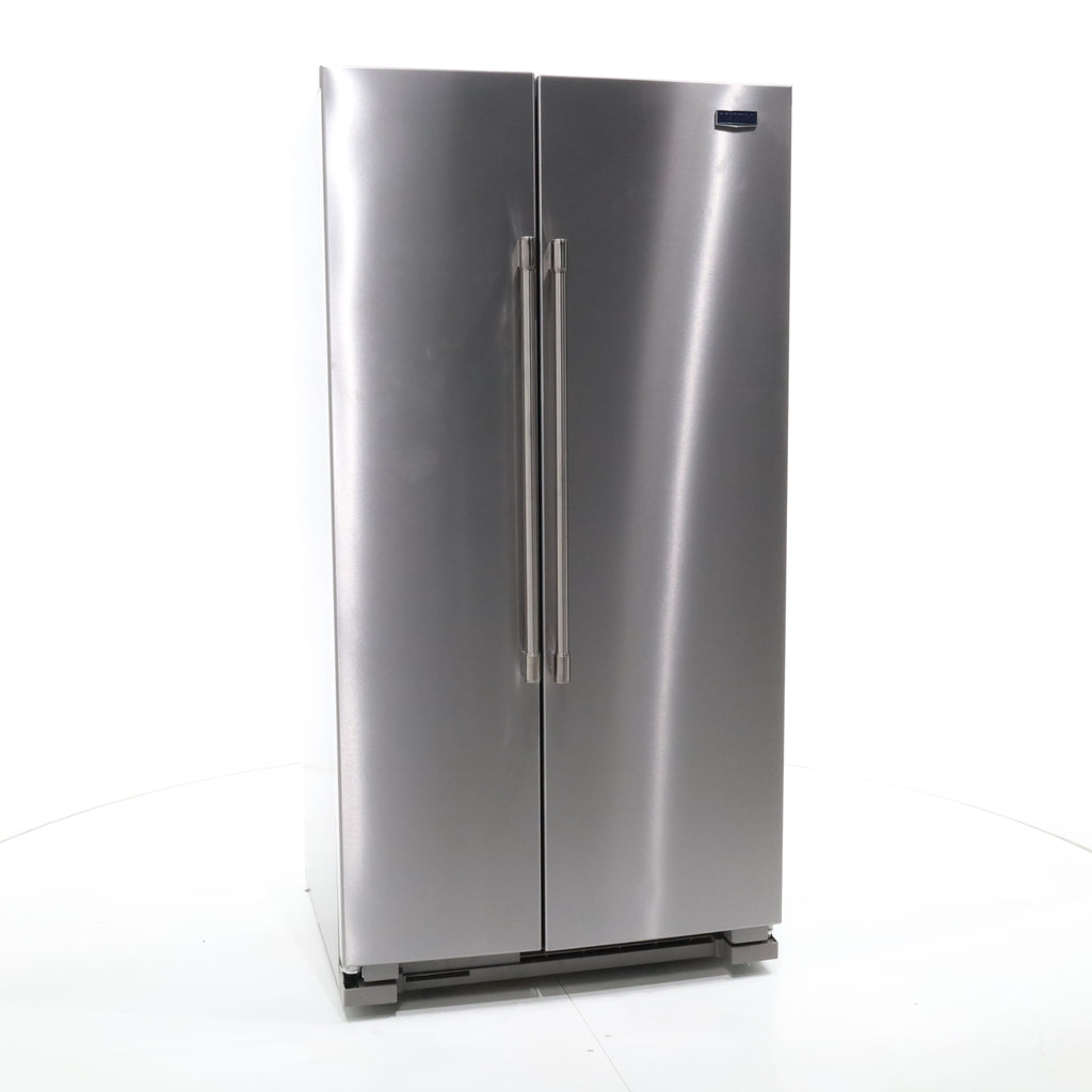 Pictures of Fingerprint Resistant Stainless Steel Maytag 24.9 cu. ft. Side by Side Refrigerator with Non-Dispense Layout - Scratch & Dent - Minor - Neu Appliance Outlet - Discount Appliance Outlet in Austin, Tx