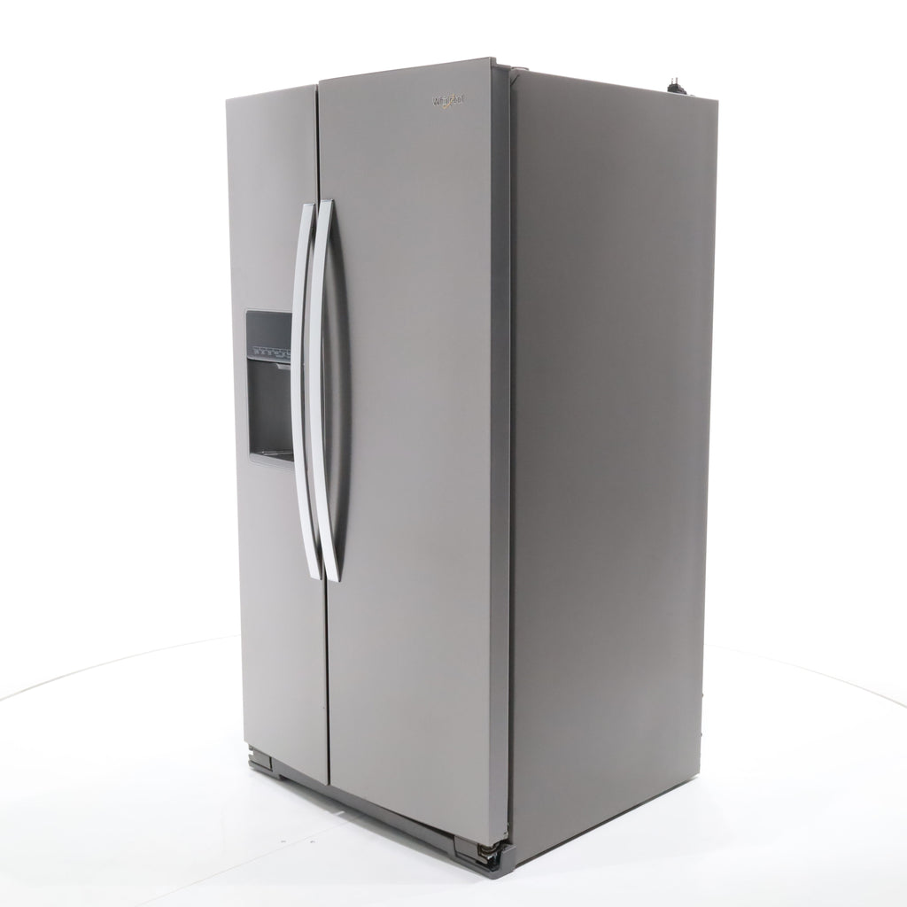 Pictures of Fingerprint-Resistant Stainless Steel Whirlpool 28.49 cu. ft. Side by Side Refrigerator with In Door Ice and Water Dispenser - Scratch & Dent - Minor - Neu Appliance Outlet - Discount Appliance Outlet in Austin, Tx