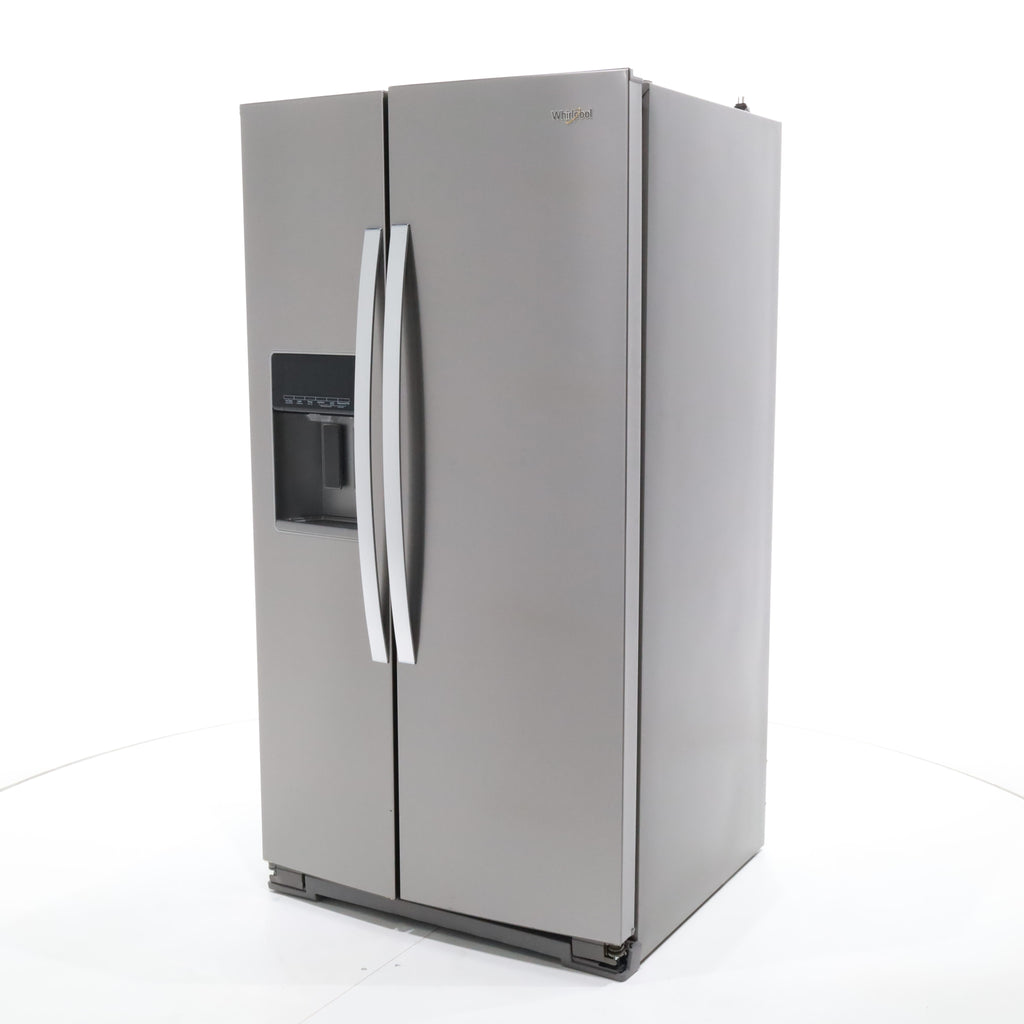 Pictures of Fingerprint-Resistant Stainless Steel Whirlpool 28.49 cu. ft. Side by Side Refrigerator with In Door Ice and Water Dispenser - Scratch & Dent - Minor - Neu Appliance Outlet - Discount Appliance Outlet in Austin, Tx