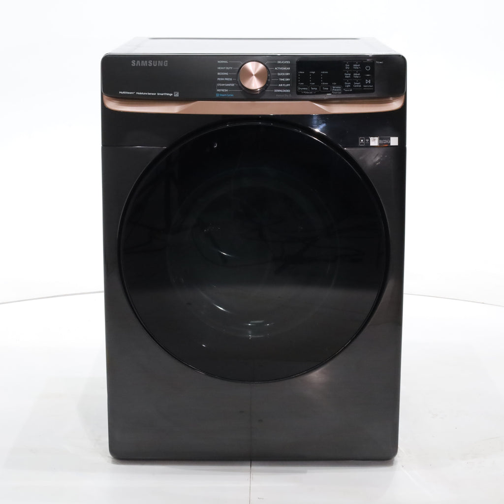 Pictures of Brushed Black ENERGY STAR Samsung 7.5 cu. ft. Frontload Electric Dryer with Steam - Scratch & Dent - Moderate - Neu Appliance Outlet - Discount Appliance Outlet in Austin, Tx