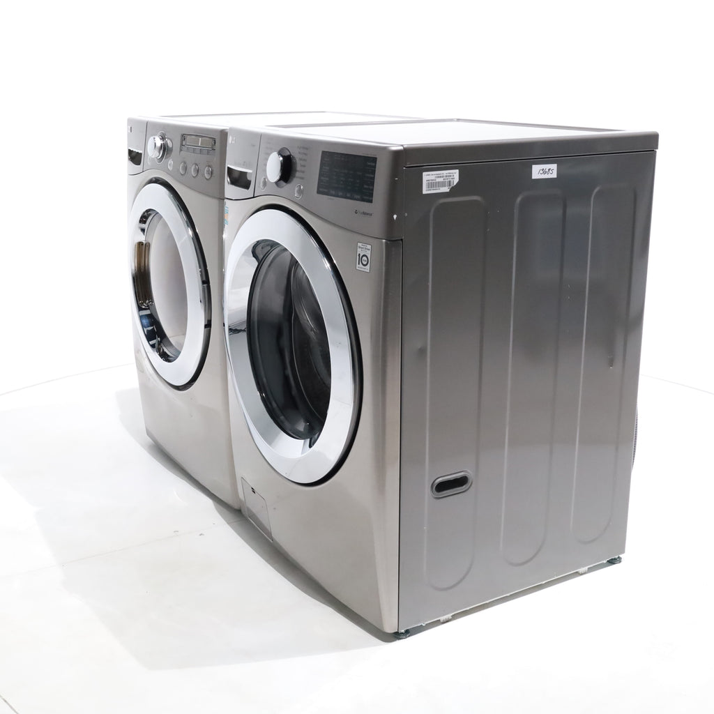 Pictures of Graphite Steel LG 4.5 cu. ft. Steam Front Load Washer with SmartThinQ and 7.3 cu. ft. Front Load Electric Dryer with TrueSteam - Certified Refurbished - Neu Appliance Outlet - Discount Appliance Outlet in Austin, Tx