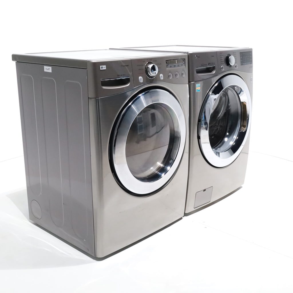 Pictures of Graphite Steel LG 4.5 cu. ft. Steam Front Load Washer with SmartThinQ and 7.3 cu. ft. Front Load Electric Dryer with TrueSteam - Certified Refurbished - Neu Appliance Outlet - Discount Appliance Outlet in Austin, Tx