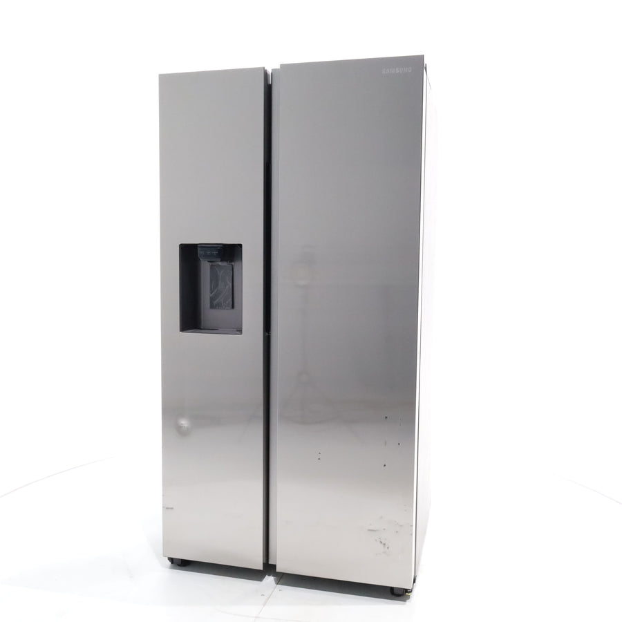 Fingerprint-Resistant Stainless Steel Samsung 27.4 cu. ft. Side by Side Refrigerator with External Water and Ice Dispenser - Scratch & Dent - Major