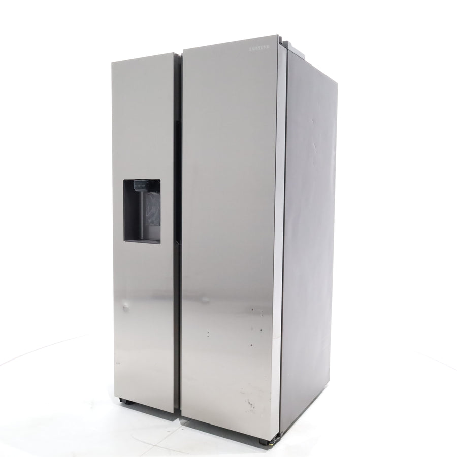 Fingerprint-Resistant Stainless Steel Samsung 27.4 cu. ft. Side by Side Refrigerator with External Water and Ice Dispenser - Scratch & Dent - Major