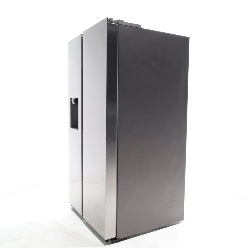 Pictures of Fingerprint-Resistant Stainless Steel Samsung 27.4 cu. ft. Side by Side Refrigerator with External Water and Ice Dispenser - Scratch & Dent - Major - Neu Appliance Outlet - Discount Appliance Outlet in Austin, Tx