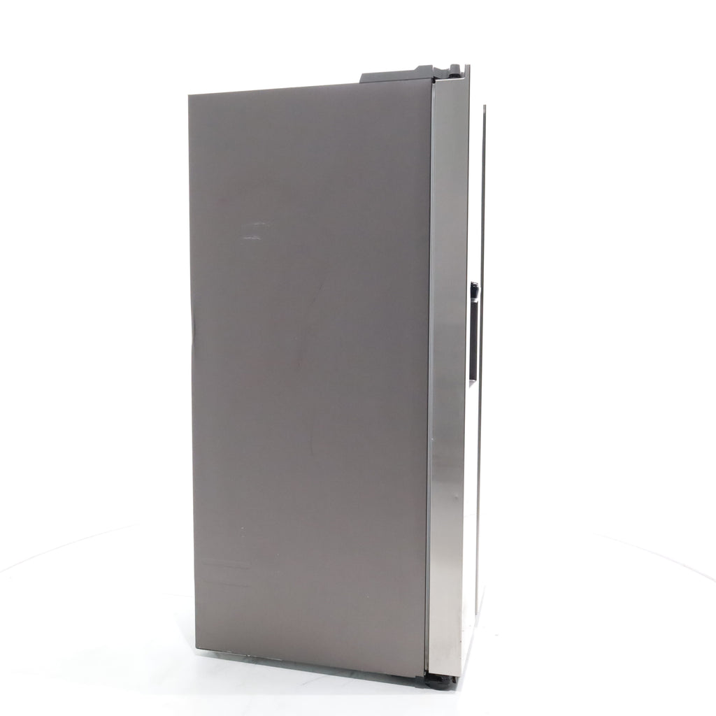 Pictures of Fingerprint-Resistant Stainless Steel Samsung 27.4 cu. ft. Side by Side Refrigerator with External Water and Ice Dispenser - Scratch & Dent - Major - Neu Appliance Outlet - Discount Appliance Outlet in Austin, Tx