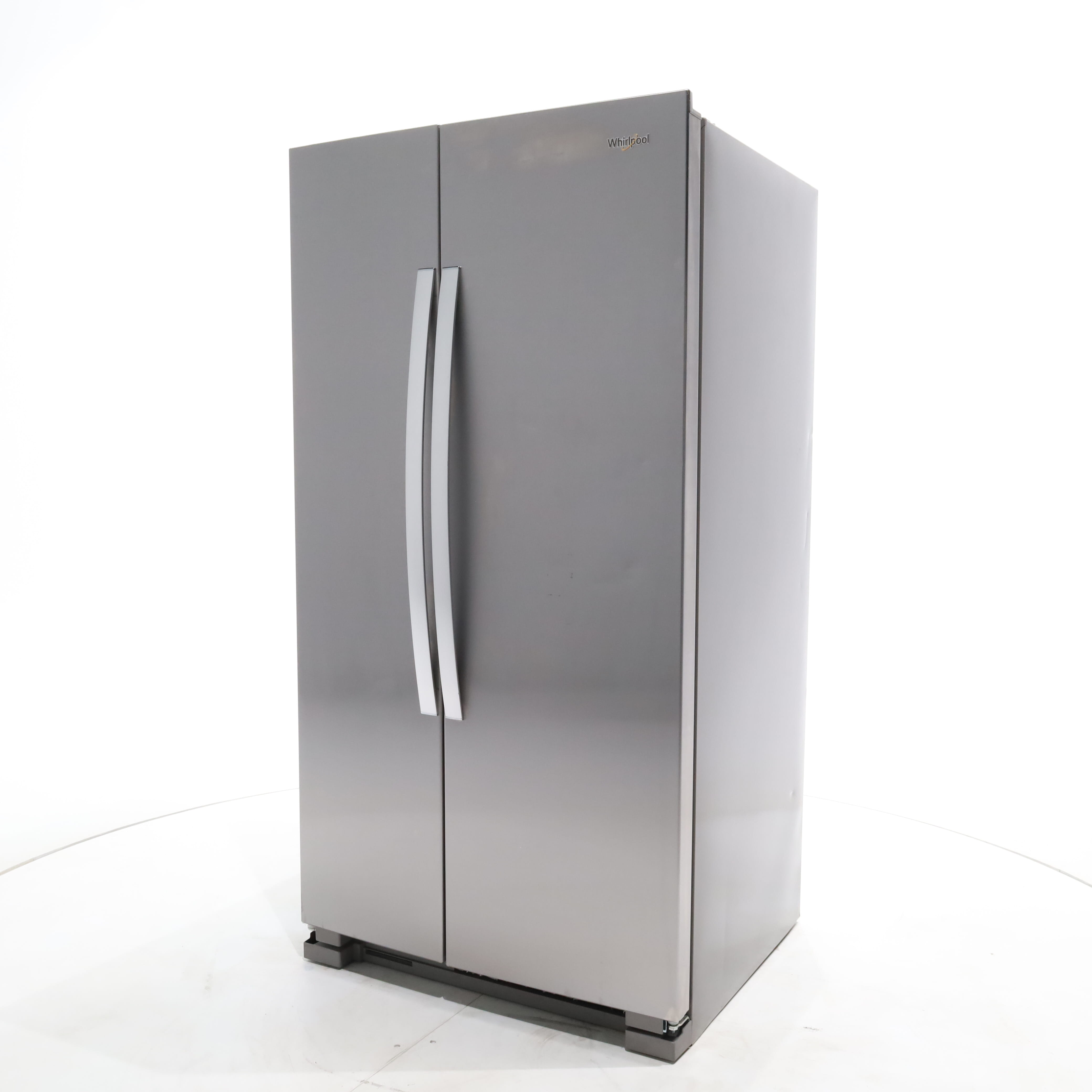 Monochromatic Stainless Steel Whirlpool 25 cu. ft. Side by Side