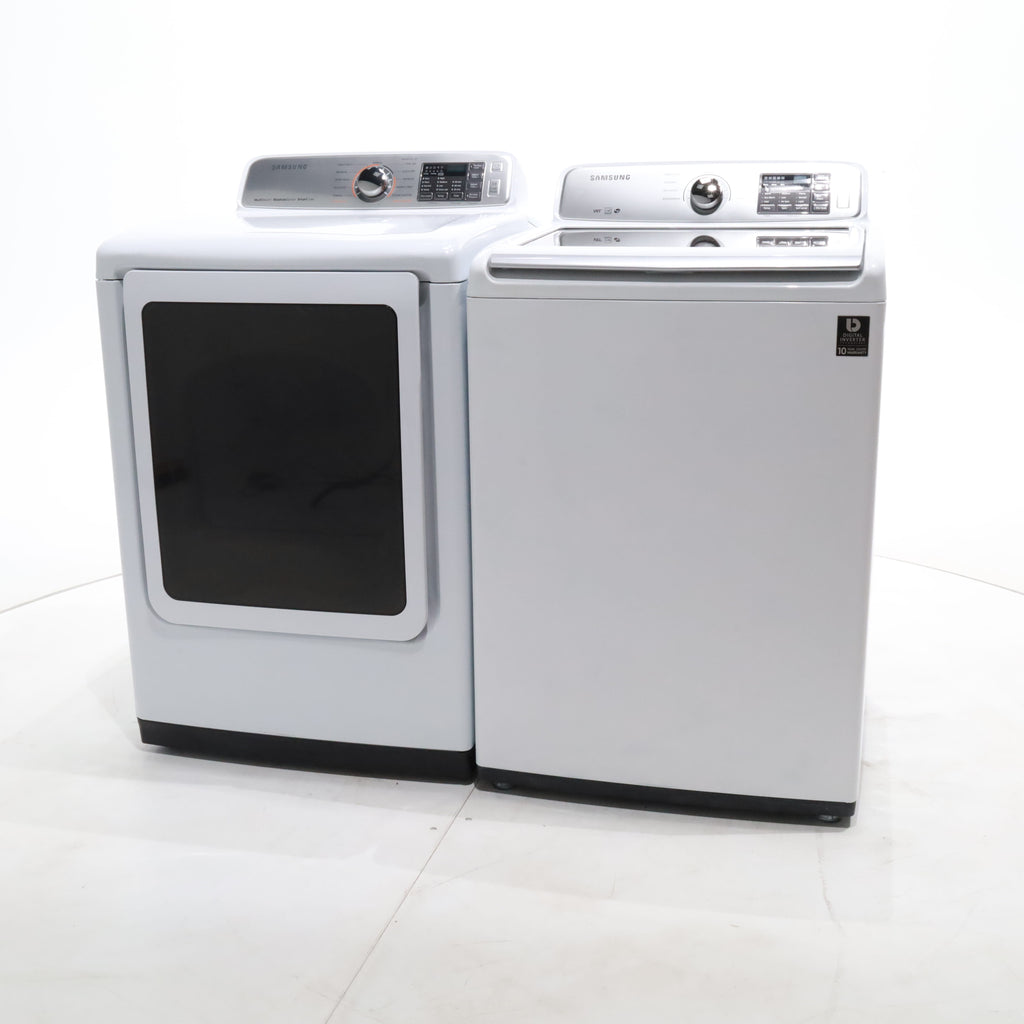 Pictures of Samsung 4.5 Top Load Washing Machine with Diamond Drum and 7.4 cu. ft. Steam Electric Dryer with Smart Care - Certified Refurbished - Neu Appliance Outlet - Discount Appliance Outlet in Austin, Tx