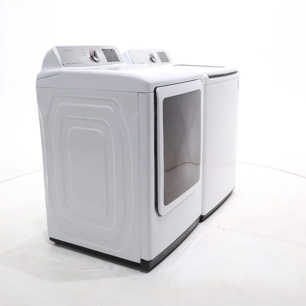 Pictures of Samsung 4.5 Top Load Washing Machine with Diamond Drum and 7.4 cu. ft. Steam Electric Dryer with Smart Care - Certified Refurbished - Neu Appliance Outlet - Discount Appliance Outlet in Austin, Tx