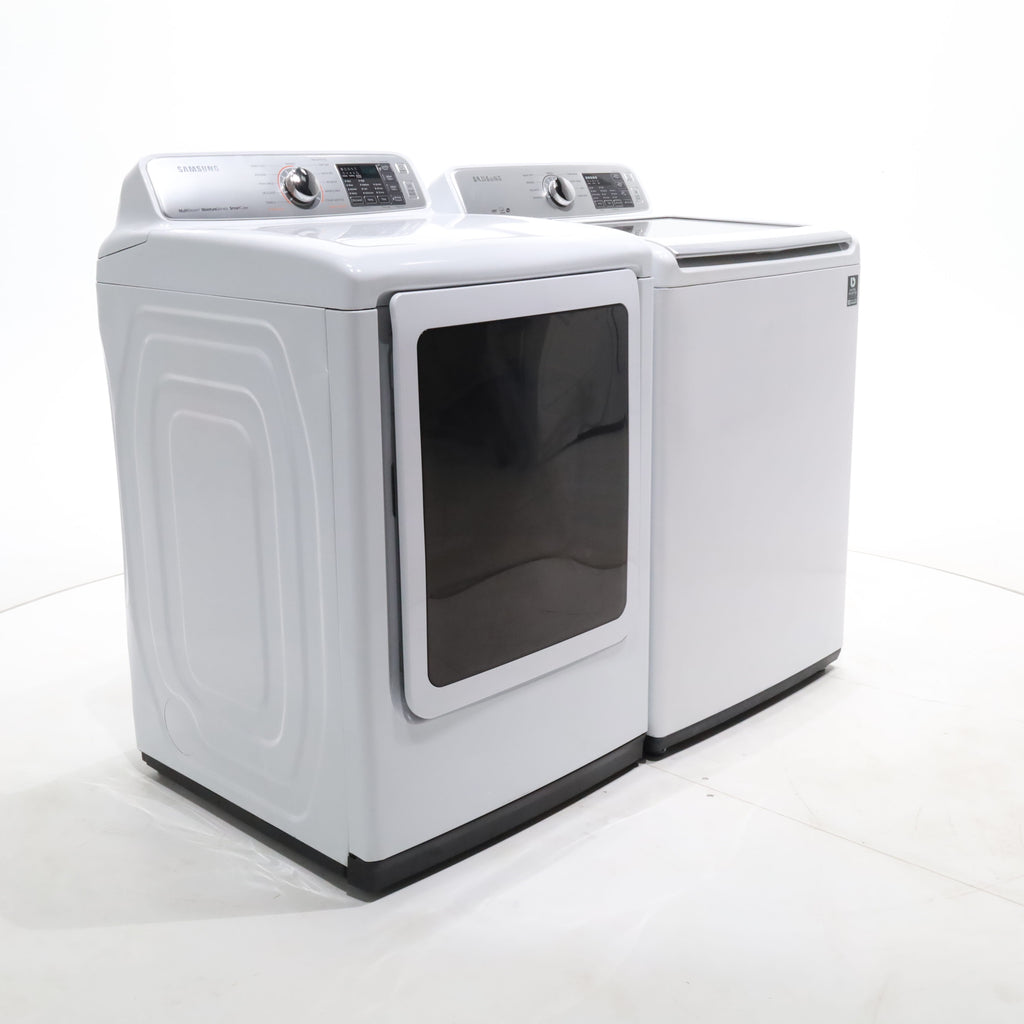 Pictures of Samsung 4.5 Top Load Washing Machine with Diamond Drum and 7.4 cu. ft. Steam Electric Dryer with Smart Care - Certified Refurbished - Neu Appliance Outlet - Discount Appliance Outlet in Austin, Tx