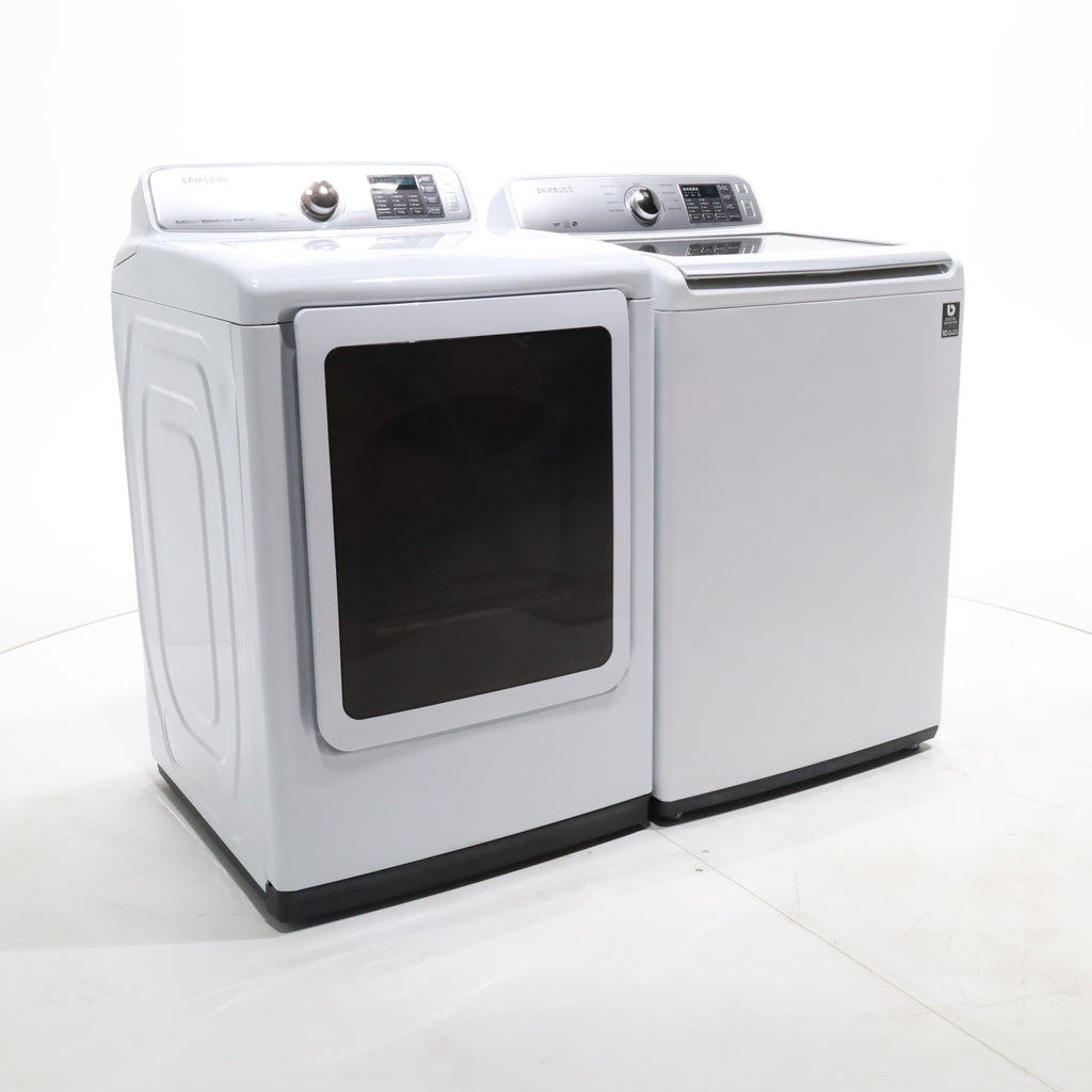 Pictures of Samsung 4.5 Top Load Washing Machine with Diamond Drum and 7.4 cu. ft. Steam Electric Dryer with Smart Care - Certified Refurbished - Neu Appliance Outlet - Discount Appliance Outlet in Austin, Tx