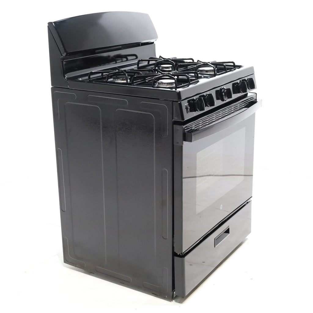 Pictures of Black GE 4.8 cu. ft. 4 Burner Freestanding Gas Range with Broiler Drawer - Certified Refurbished - Neu Appliance Outlet - Discount Appliance Outlet in Austin, Tx