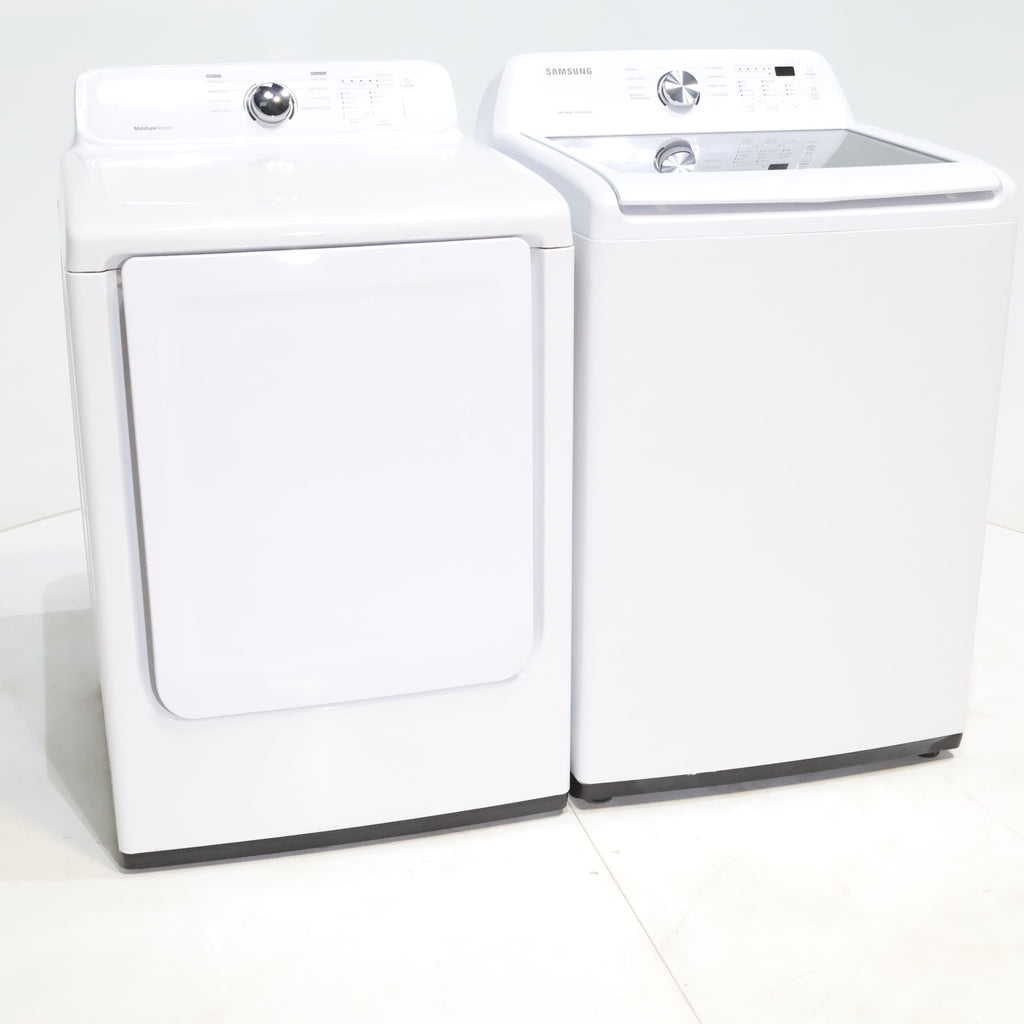 Pictures of Samsung 4.5 cu. ft. Top Load Washer With Vibration Reduction Technology and 7.2 cu. ft. Electric Dryer with Sensor Dry - Certified Refurbished - Neu Appliance Outlet - Discount Appliance Outlet in Austin, Tx