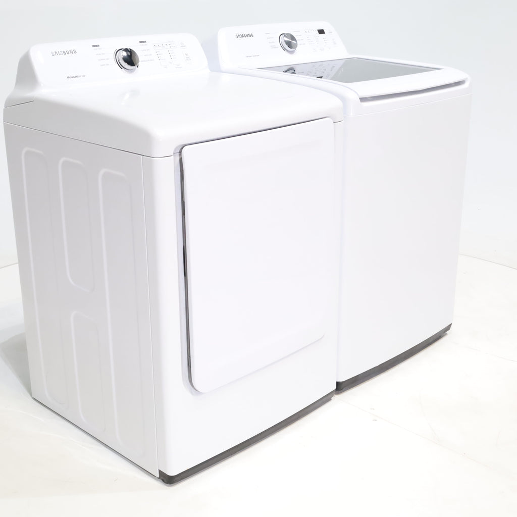 Pictures of Samsung 4.5 cu. ft. Top Load Washer With Vibration Reduction Technology and 7.2 cu. ft. Electric Dryer with Sensor Dry - Certified Refurbished - Neu Appliance Outlet - Discount Appliance Outlet in Austin, Tx