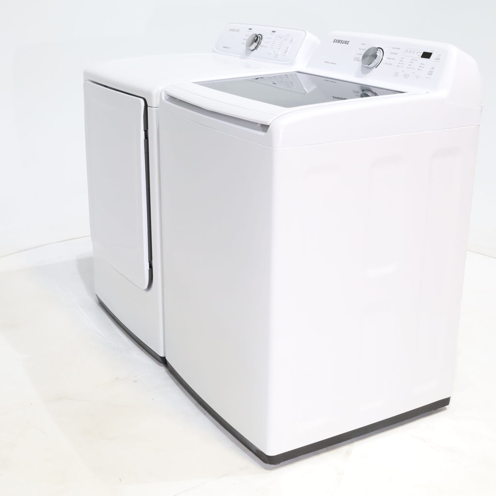 Pictures of Samsung 4.5 cu. ft. Top Load Washer With Vibration Reduction Technology and 7.2 cu. ft. Electric Dryer with Sensor Dry - Certified Refurbished - Neu Appliance Outlet - Discount Appliance Outlet in Austin, Tx