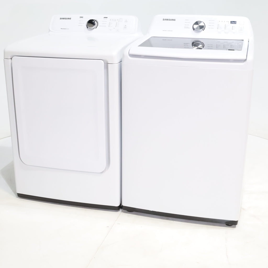 Pictures of Samsung 4.5 cu. ft. Top Load Washer With Vibration Reduction Technology and 7.2 cu. ft. Electric Dryer with Sensor Dry - Certified Refurbished - Neu Appliance Outlet - Discount Appliance Outlet in Austin, Tx