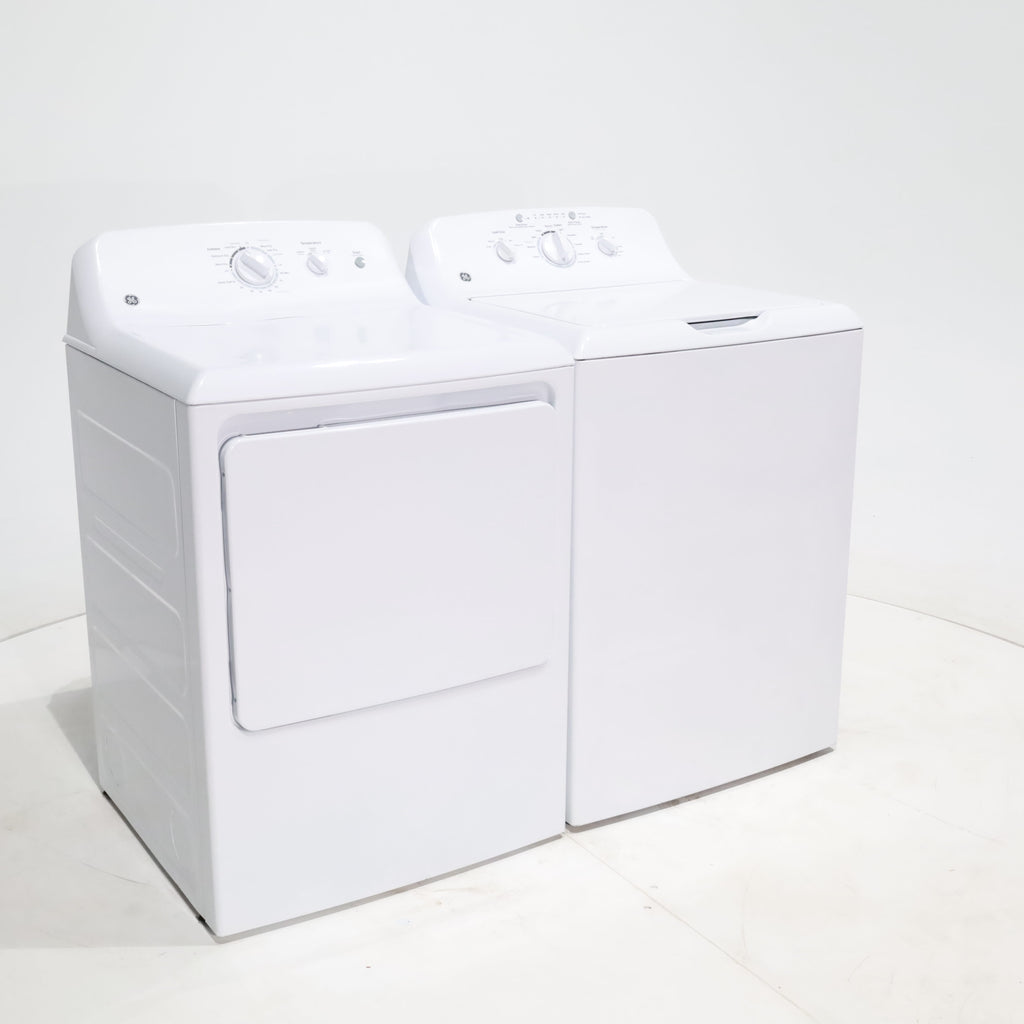 Pictures of GE 3.8 cu. ft. Top Load Washer with Heavy-Duty Agitator and 6.2 cu. ft. Electric Dryer with 120 ft Venting - Certified Refurbished - Neu Appliance Outlet - Discount Appliance Outlet in Austin, Tx