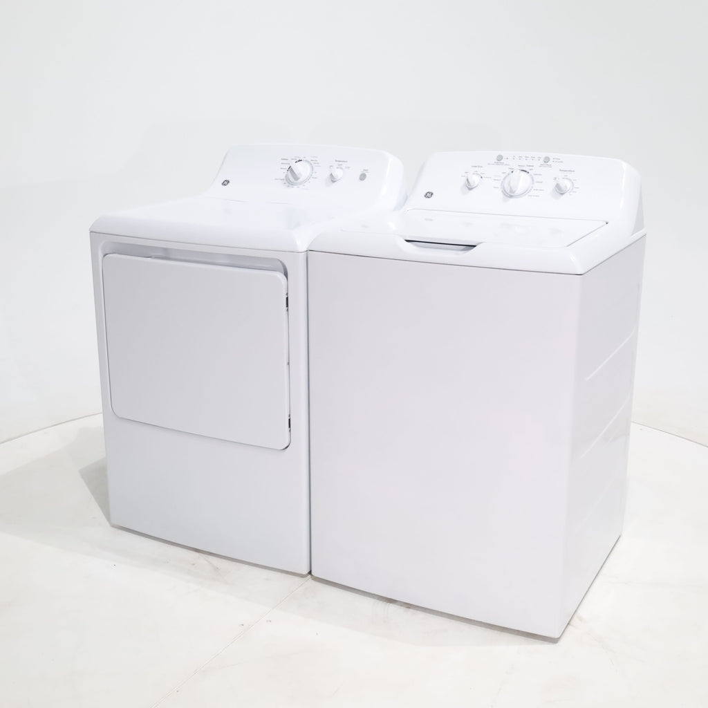 Pictures of GE 3.8 cu. ft. Top Load Washer with Heavy-Duty Agitator and 6.2 cu. ft. Electric Dryer with 120 ft Venting - Certified Refurbished - Neu Appliance Outlet - Discount Appliance Outlet in Austin, Tx