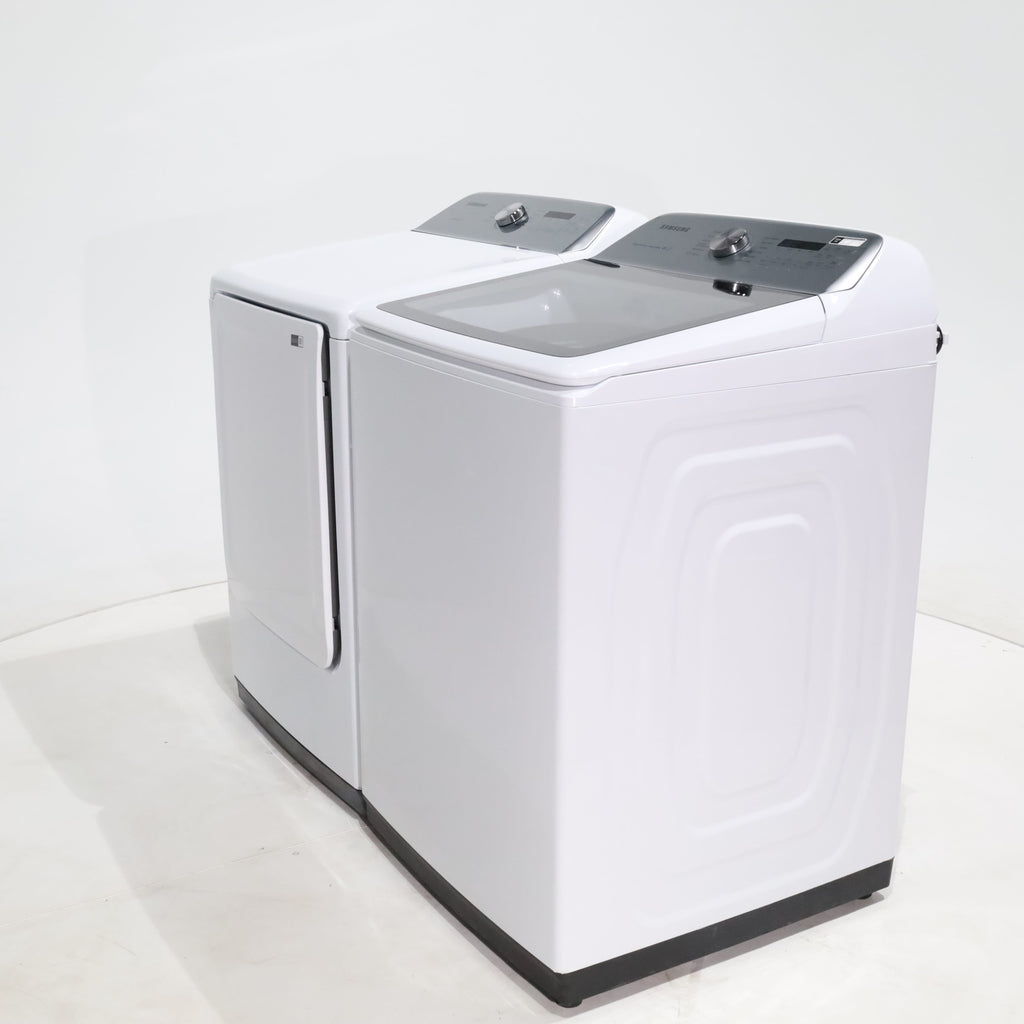 Pictures of ENERGY STAR Samsung 5.0 cu. ft. Top Load Washer with Active Water Jet and 7.4 cu. ft. Electric Dryer with Smart Care - Scratch & Dent - Moderate - Neu Appliance Outlet - Discount Appliance Outlet in Austin, Tx