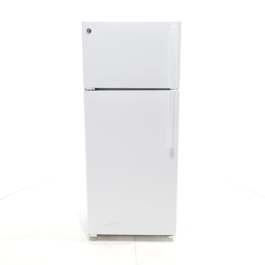 Pictures of White GE 17.5 cu. ft. Top Freezer Refrigerator with Upfront Temperature Controls - Certified Refurbished - Neu Appliance Outlet - Discount Appliance Outlet in Austin, Tx