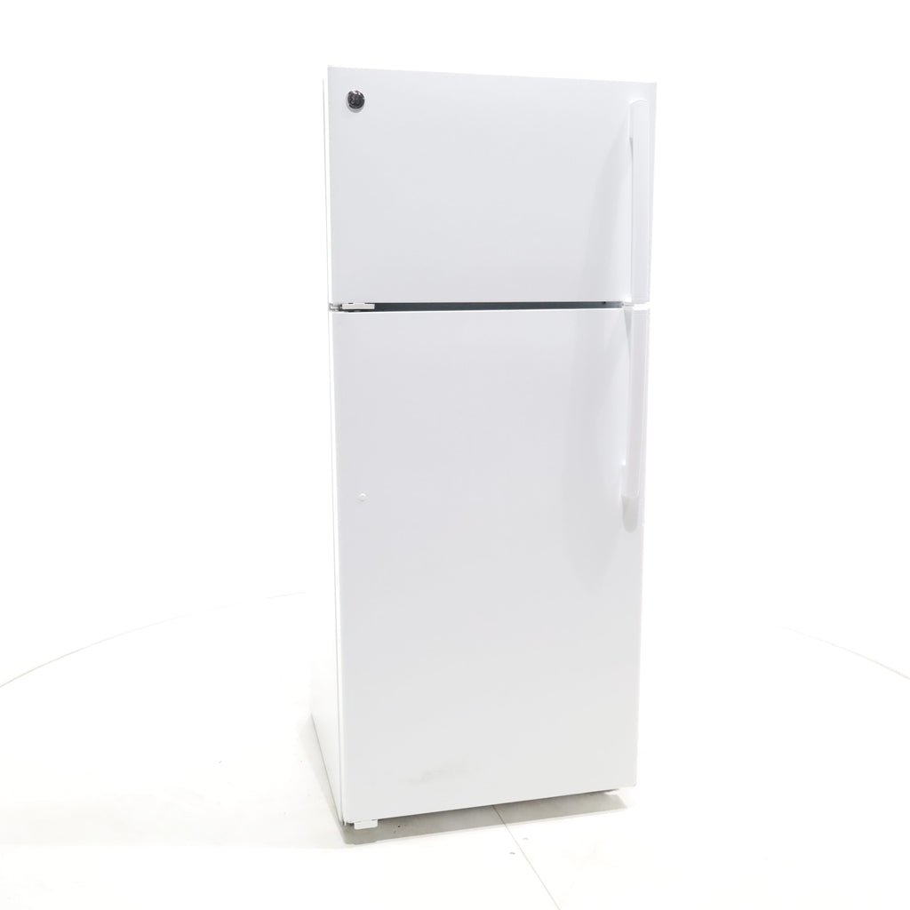 Pictures of White GE 17.5 cu. ft. Top Freezer Refrigerator with Upfront Temperature Controls - Certified Refurbished - Neu Appliance Outlet - Discount Appliance Outlet in Austin, Tx