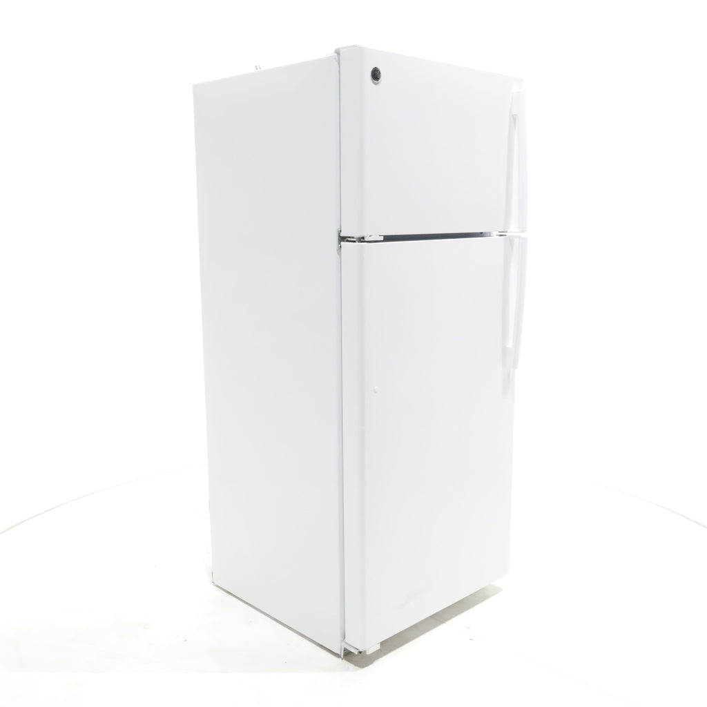 Pictures of White GE 17.5 cu. ft. Top Freezer Refrigerator with Upfront Temperature Controls - Certified Refurbished - Neu Appliance Outlet - Discount Appliance Outlet in Austin, Tx