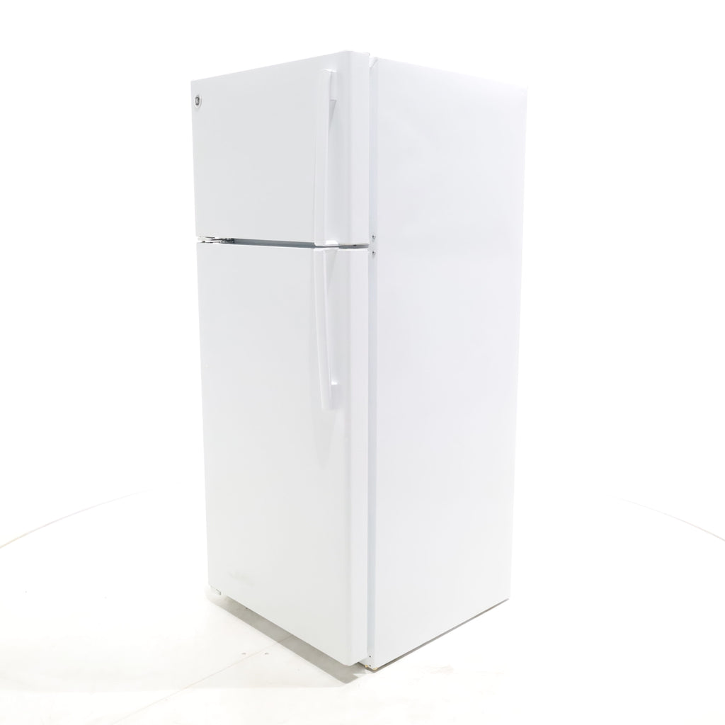 Pictures of White GE 17.5 cu. ft. Top Freezer Refrigerator with Upfront Temperature Controls - Certified Refurbished - Neu Appliance Outlet - Discount Appliance Outlet in Austin, Tx