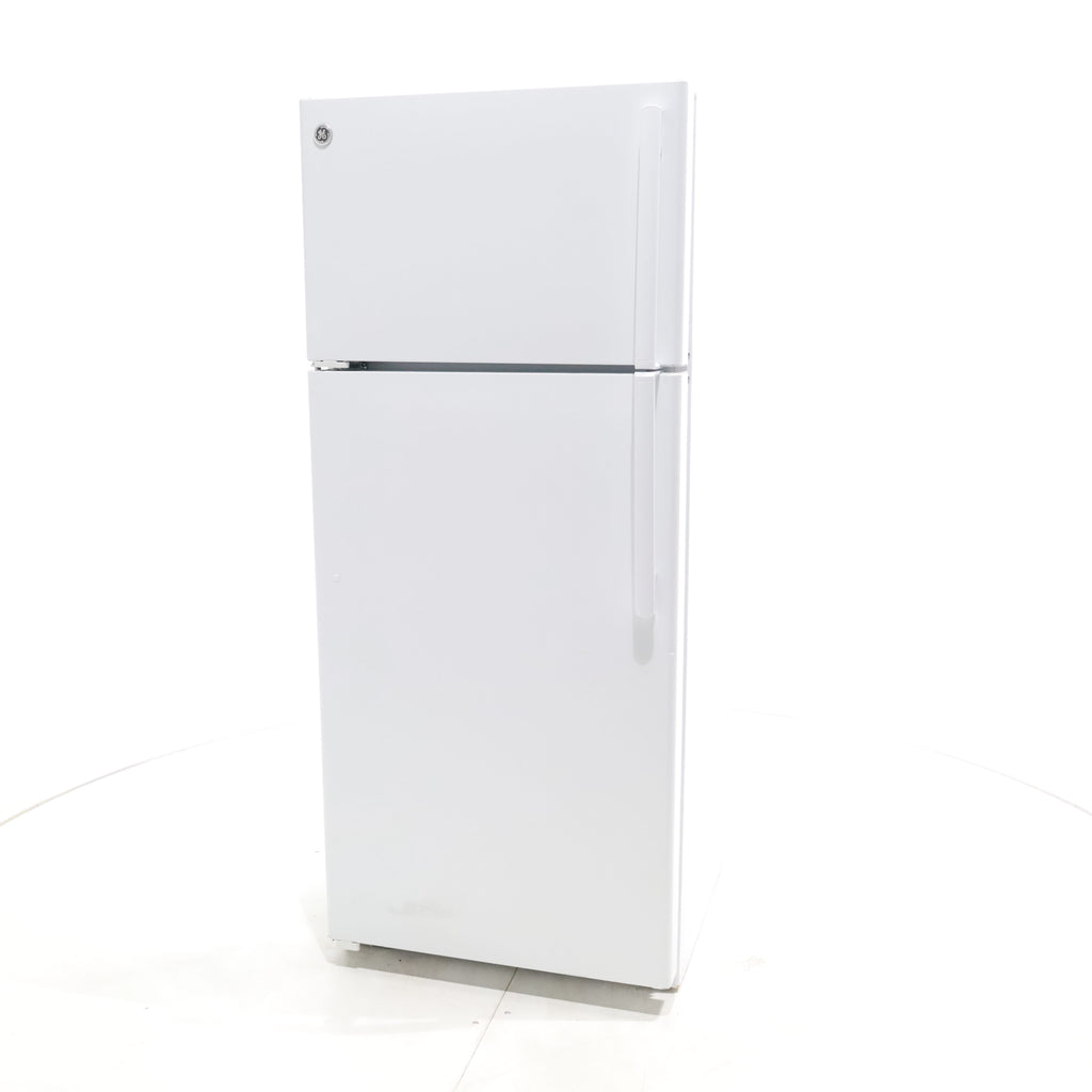 Pictures of White GE 17.5 cu. ft. Top Freezer Refrigerator with Upfront Temperature Controls - Certified Refurbished - Neu Appliance Outlet - Discount Appliance Outlet in Austin, Tx