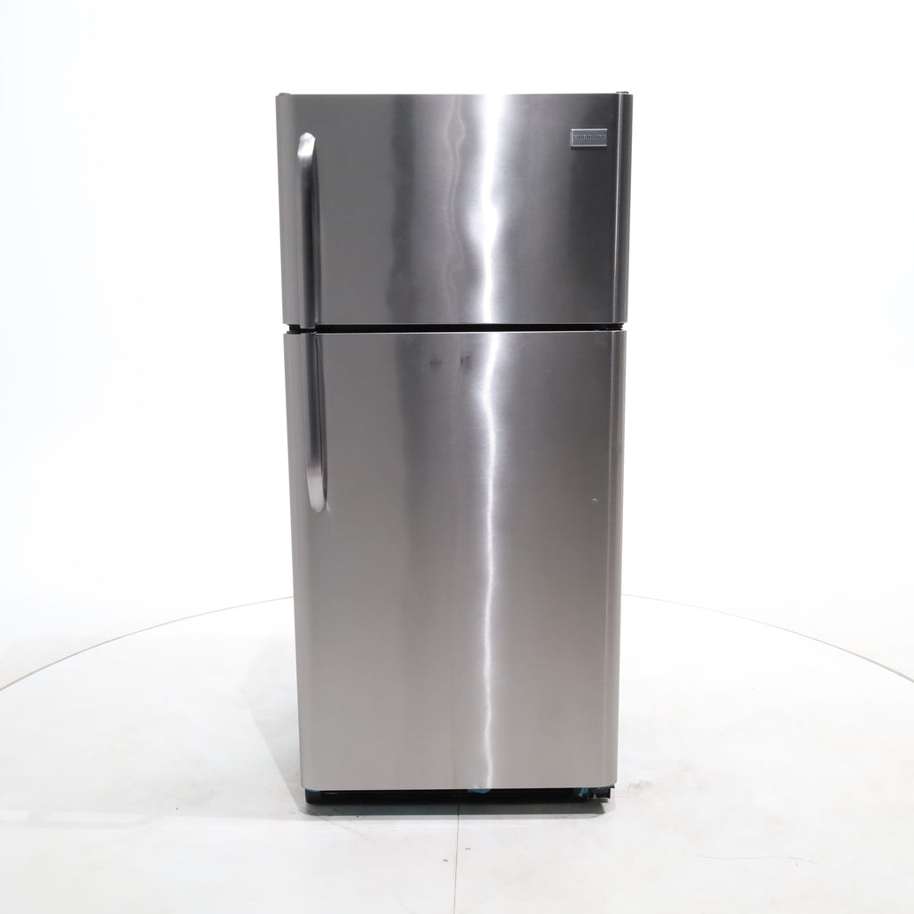 Pictures of Stainless Steel ENERGY STAR Frigidaire 18 cu. ft. Top Freezer Refrigerator with Garage Ready - Certified Refurbished - Neu Appliance Outlet - Discount Appliance Outlet in Austin, Tx