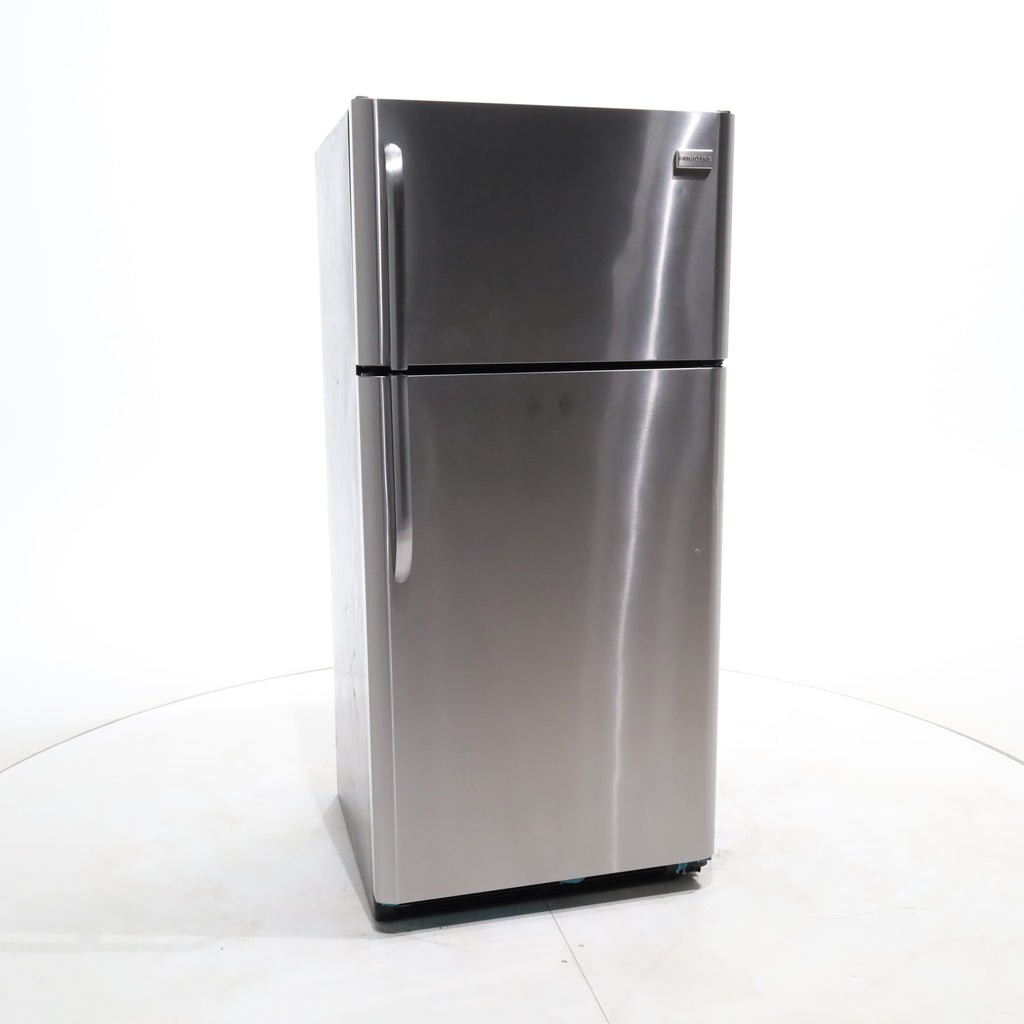 Pictures of Stainless Steel ENERGY STAR Frigidaire 18 cu. ft. Top Freezer Refrigerator with Garage Ready - Certified Refurbished - Neu Appliance Outlet - Discount Appliance Outlet in Austin, Tx