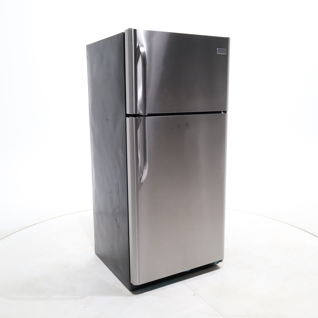 Pictures of Stainless Steel ENERGY STAR Frigidaire 18 cu. ft. Top Freezer Refrigerator with Garage Ready - Certified Refurbished - Neu Appliance Outlet - Discount Appliance Outlet in Austin, Tx