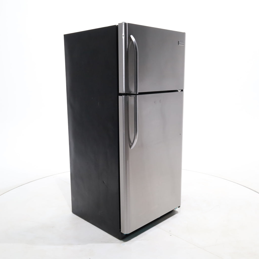 Pictures of Stainless Steel ENERGY STAR Frigidaire 18 cu. ft. Top Freezer Refrigerator with Garage Ready - Certified Refurbished - Neu Appliance Outlet - Discount Appliance Outlet in Austin, Tx