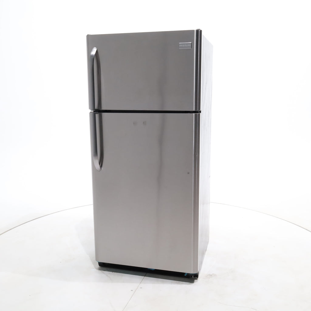 Pictures of Stainless Steel ENERGY STAR Frigidaire 18 cu. ft. Top Freezer Refrigerator with Garage Ready - Certified Refurbished - Neu Appliance Outlet - Discount Appliance Outlet in Austin, Tx