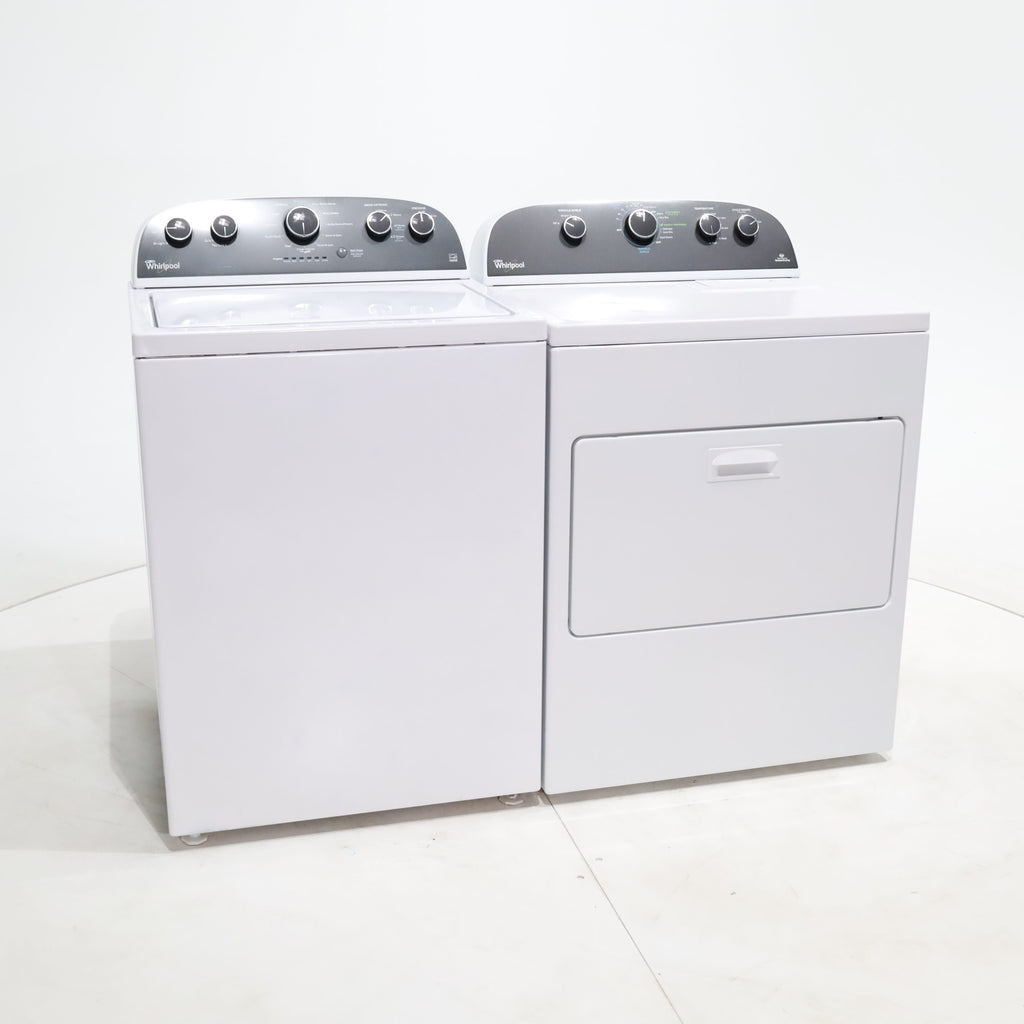 Pictures of ENERGY STAR 3.8 cu ft Whirlpool Top-Load Washing Machine with Low-Profile Impeller and 7.0 cu ft Whirlpool Electric Dryer with Hamper Door - Certified Refurbished - Neu Appliance Outlet - Discount Appliance Outlet in Austin, Tx