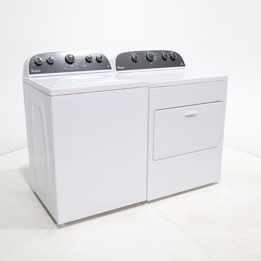 Pictures of ENERGY STAR 3.8 cu ft Whirlpool Top-Load Washing Machine with Low-Profile Impeller and 7.0 cu ft Whirlpool Electric Dryer with Hamper Door - Certified Refurbished - Neu Appliance Outlet - Discount Appliance Outlet in Austin, Tx