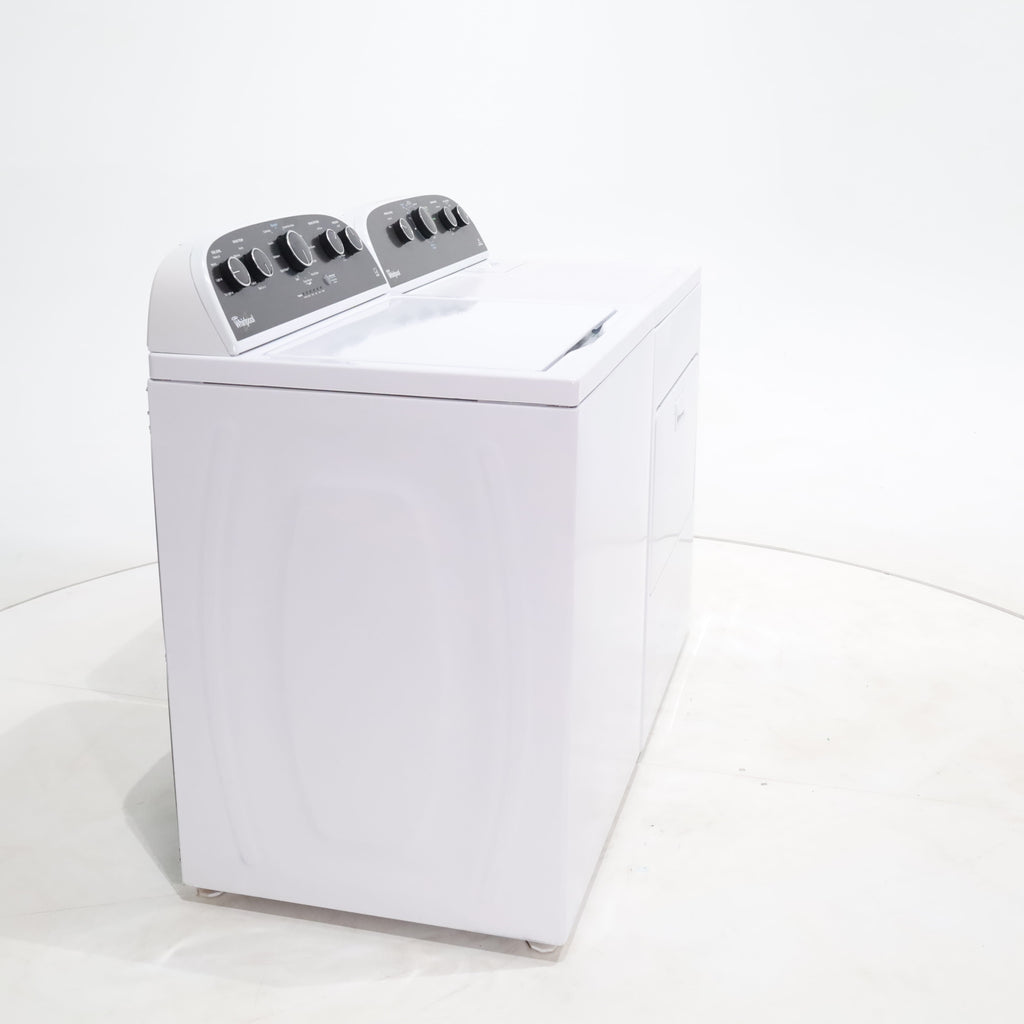 Pictures of ENERGY STAR 3.8 cu ft Whirlpool Top-Load Washing Machine with Low-Profile Impeller and 7.0 cu ft Whirlpool Electric Dryer with Hamper Door - Certified Refurbished - Neu Appliance Outlet - Discount Appliance Outlet in Austin, Tx