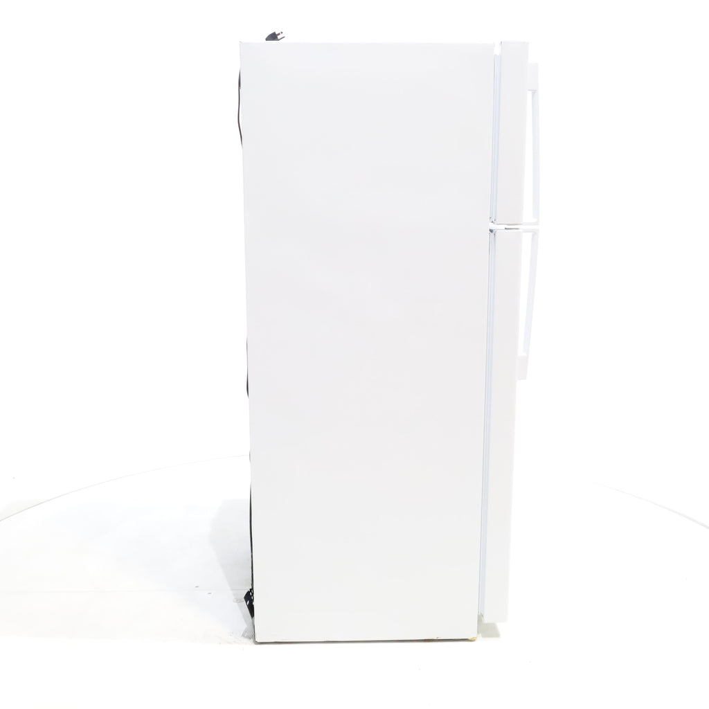 Pictures of GE White 17.5 cu. ft. Top Freezer Refrigerator with Ice Maker and Reversible Hinges - Certified Refurbished - Neu Appliance Outlet - Discount Appliance Outlet in Austin, Tx