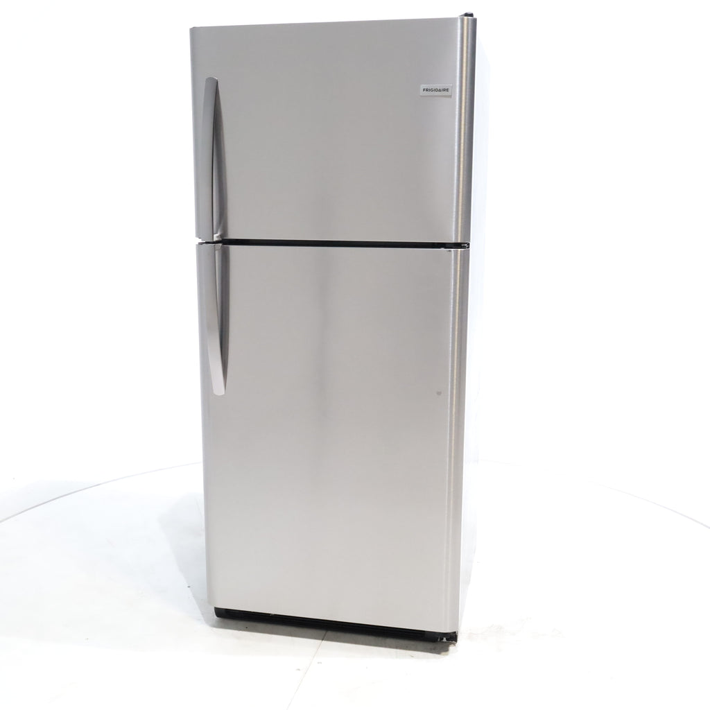 Pictures of 30 in. Wide EasyCare Stainless Steel Frigidaire 20.4 cu. ft. Top Freezer Refrigerator with Reversible Doors - Certified Refurbished - Neu Appliance Outlet - Discount Appliance Outlet in Austin, Tx