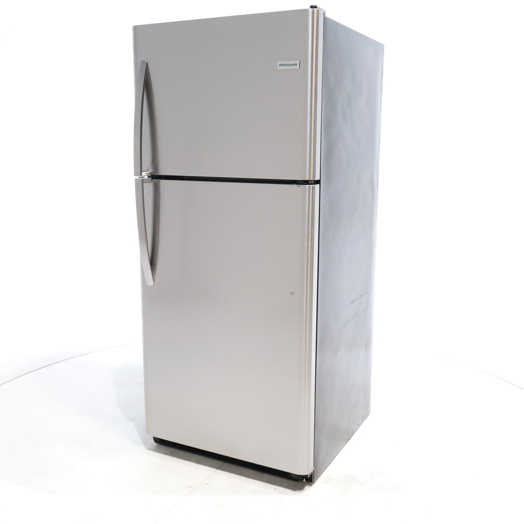 Pictures of 30 in. Wide EasyCare Stainless Steel Frigidaire 20.4 cu. ft. Top Freezer Refrigerator with Reversible Doors - Certified Refurbished - Neu Appliance Outlet - Discount Appliance Outlet in Austin, Tx