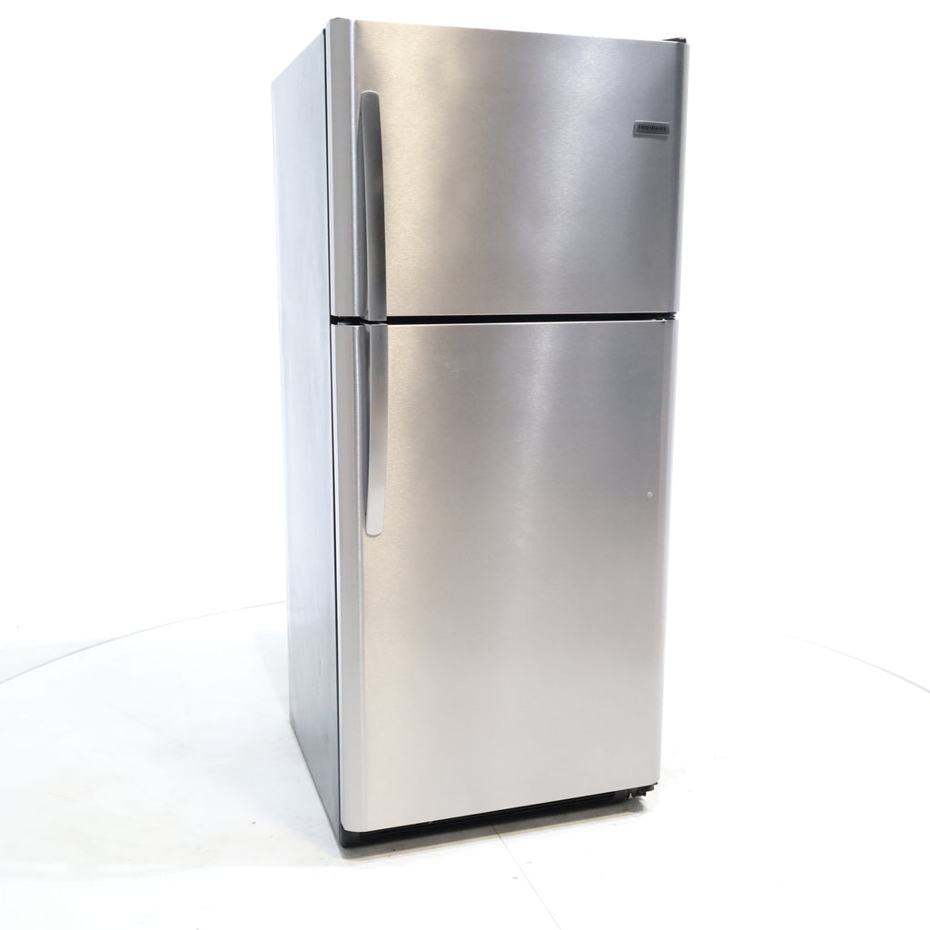 Pictures of 30 in. Wide EasyCare Stainless Steel Frigidaire 20.4 cu. ft. Top Freezer Refrigerator with Reversible Doors - Certified Refurbished - Neu Appliance Outlet - Discount Appliance Outlet in Austin, Tx