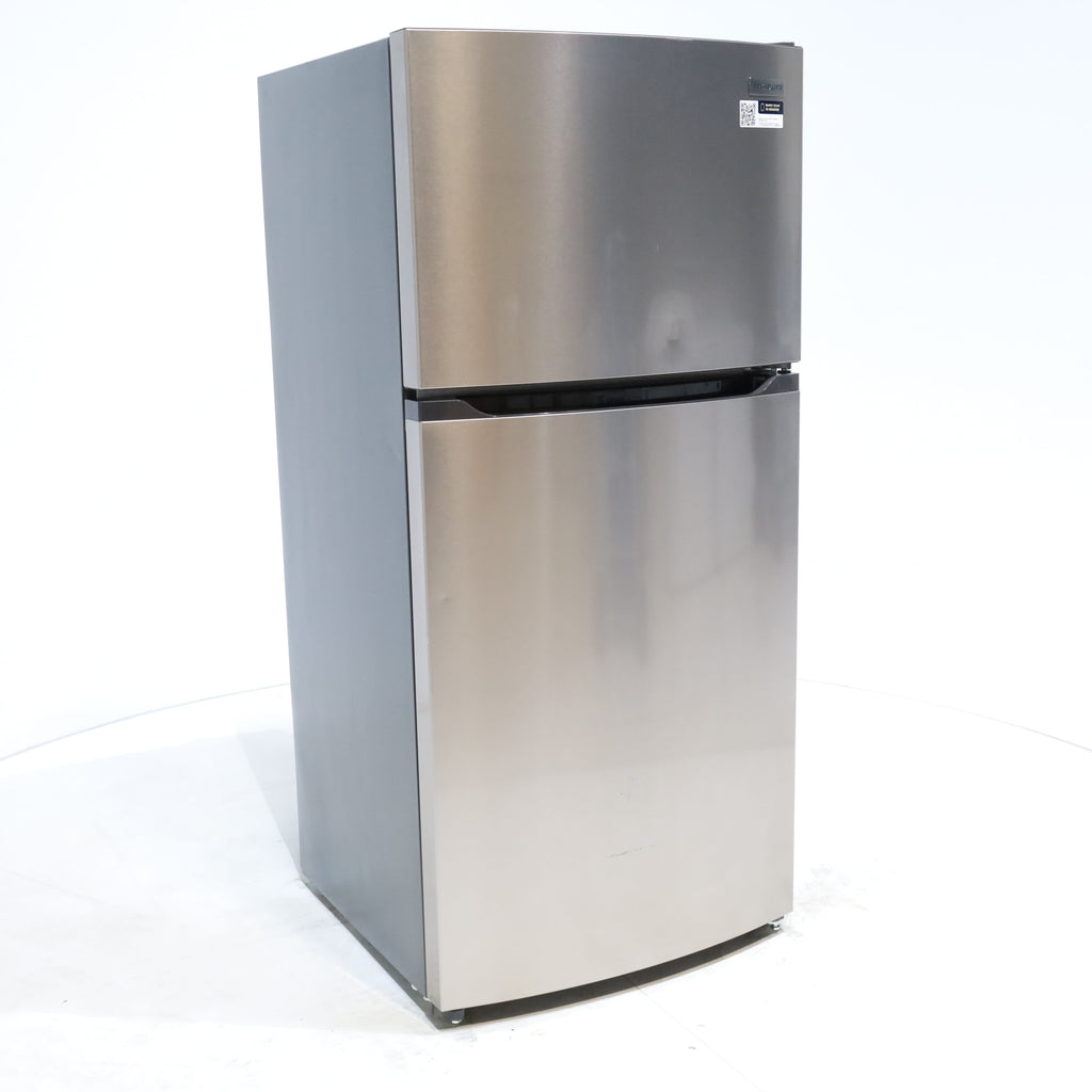 Pictures of Brushed Steel ENERGY STAR Frigidaire 13.9 cu. ft. Top Freezer Refrigerator with EvenTemp Cooling System - Scratch & Dent - Minor - Neu Appliance Outlet - Discount Appliance Outlet in Austin, Tx