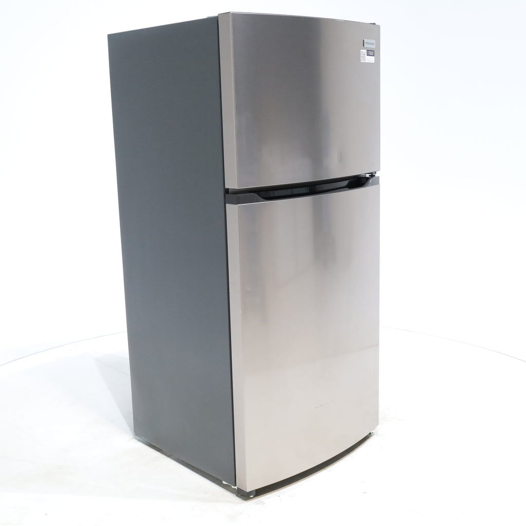 Pictures of Brushed Steel ENERGY STAR Frigidaire 13.9 cu. ft. Top Freezer Refrigerator with EvenTemp Cooling System - Scratch & Dent - Minor - Neu Appliance Outlet - Discount Appliance Outlet in Austin, Tx